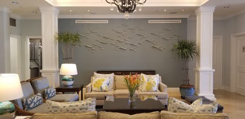 Elegant hotel lobby with modern decor