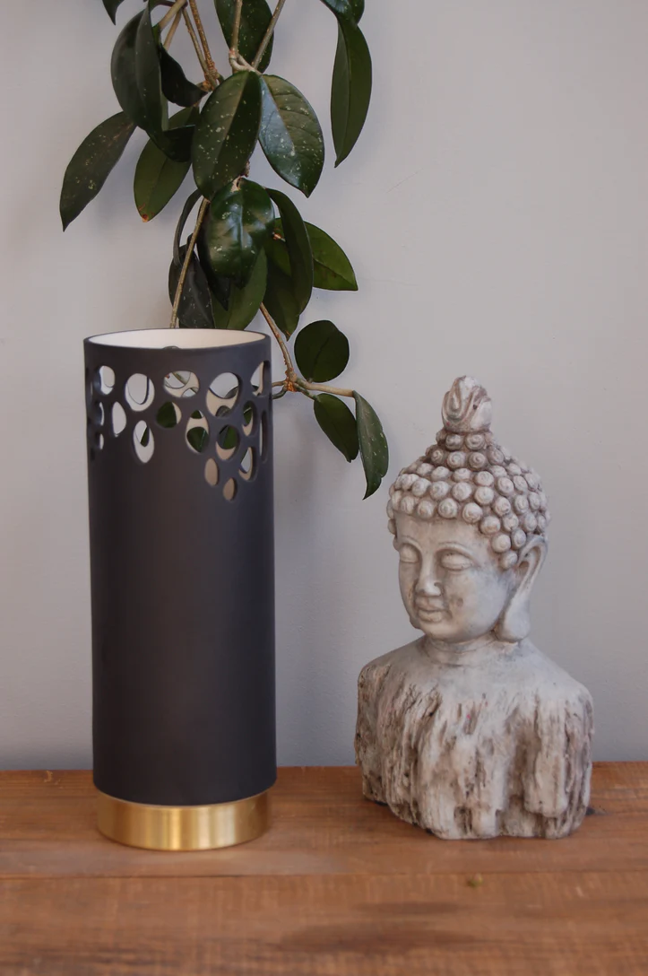 Table decor with Buddha and vase