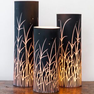 Decorative lamps with nature-inspired motifs