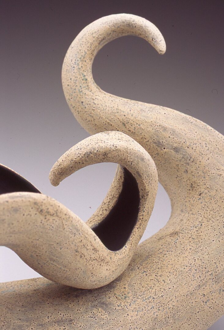 Textured sculpture with spiral design