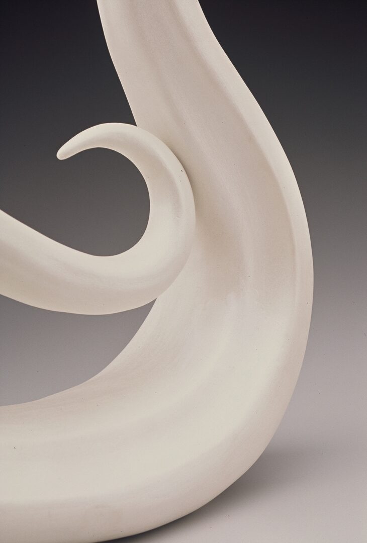 Elegant white sculpture curves