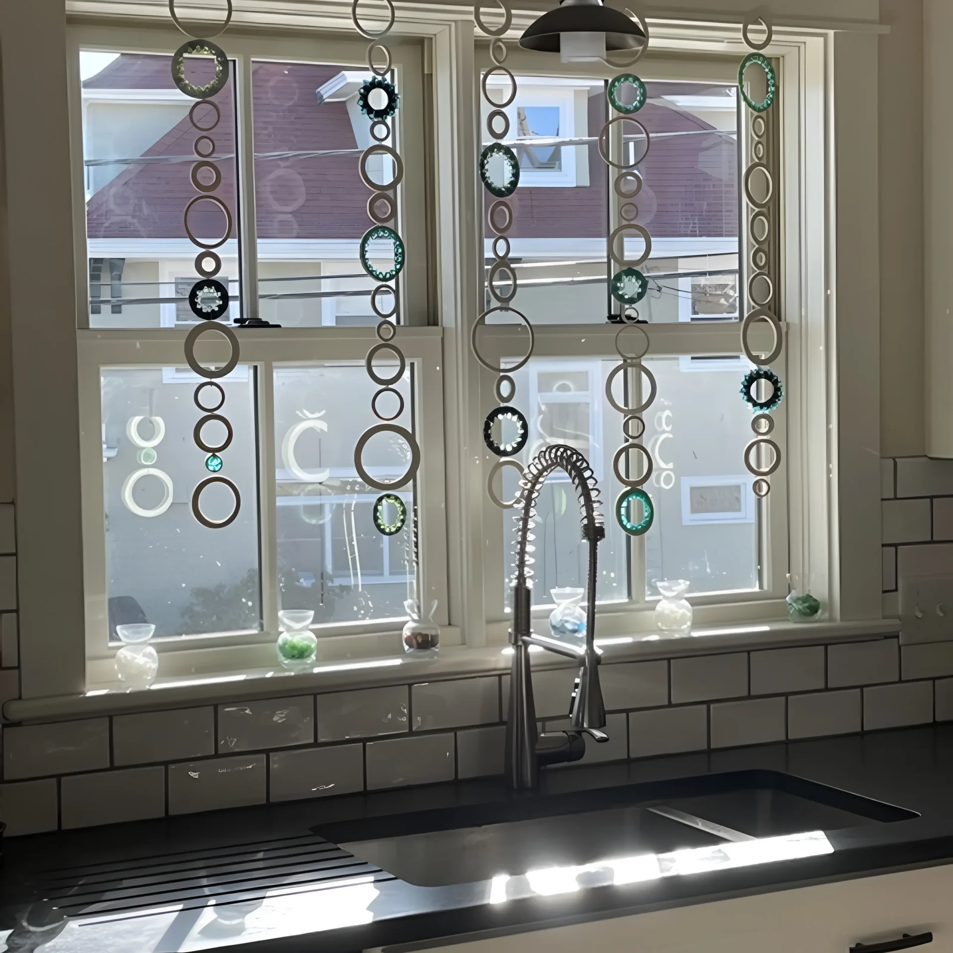'Circles’ Window Hanging, Private Residence, MA