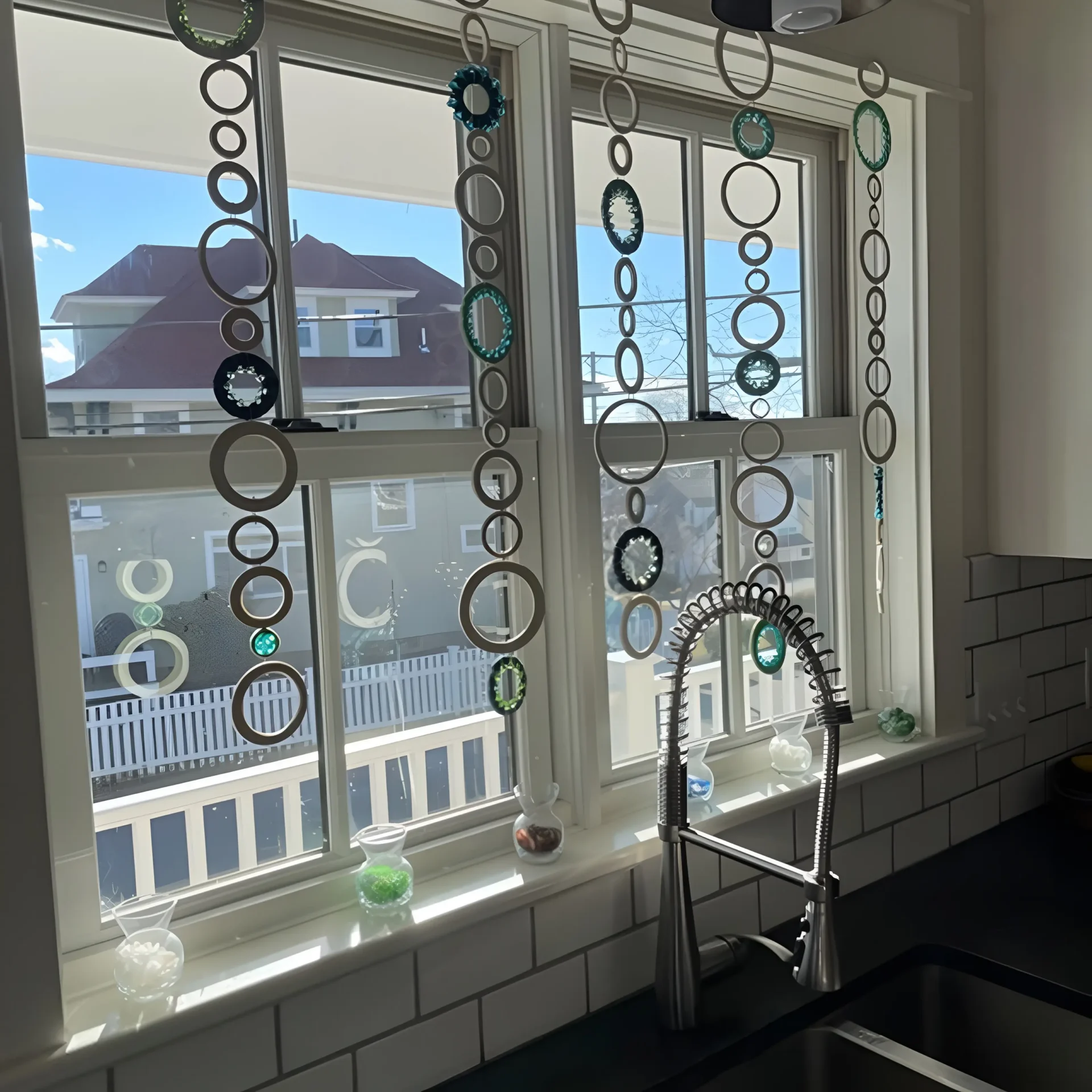 'Circles’ Window Hanging, Private Residence, MA